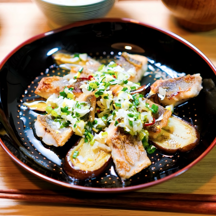 いさきとなすの焼きづけ【和食・主菜】